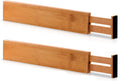 Natural Bamboo 2-Pack Expandable Drawer Divider Organizers E597