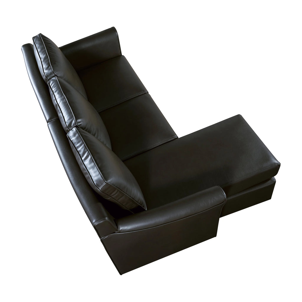 Dark Gray Faux Leather Sectional Sofa G1203