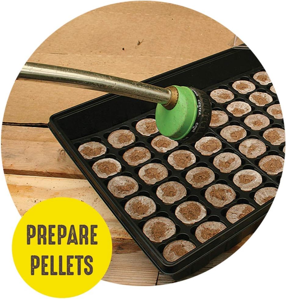 42mm Seed Starting Greenhouse Kit with 25 Biodegradable Expanding Peat Pellets M789429
