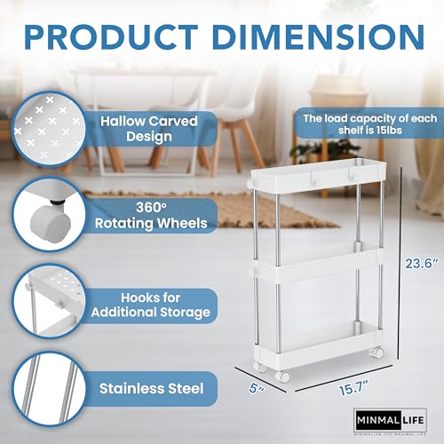 4 Tier Rolling Cart with Wheels S6215