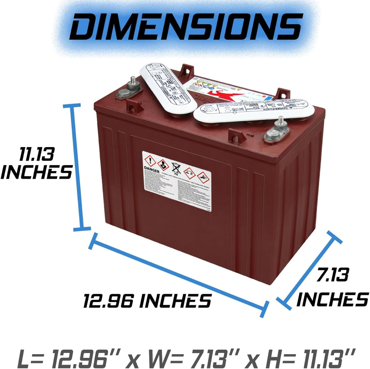 12V 150Ah Flooded Lead Acid Deep Cycle Battery x2 J6367