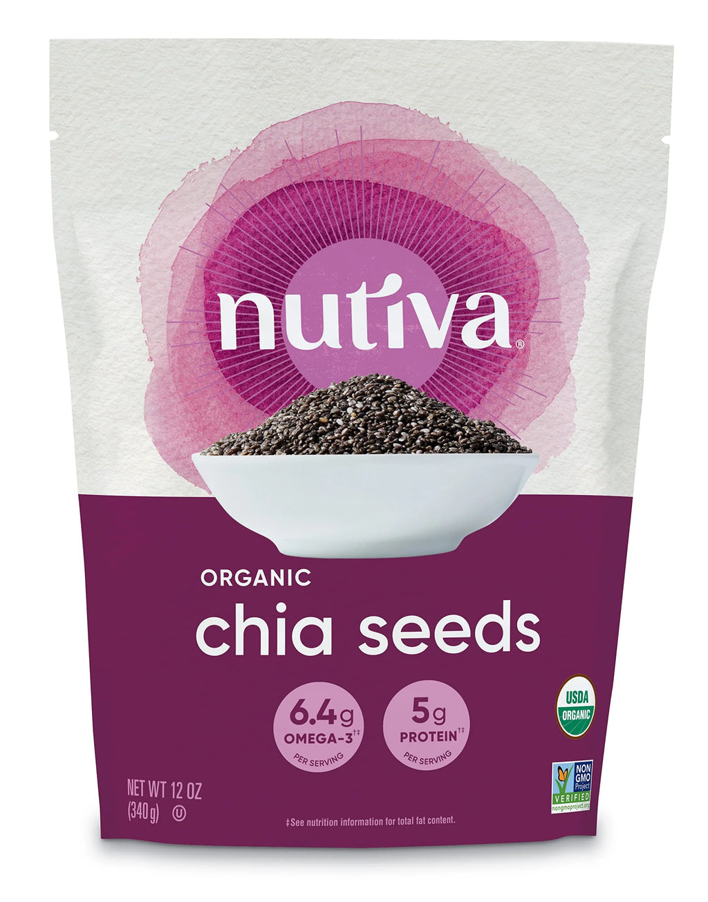 Organic Raw Black Chia Seeds, 12 Oz Q229
