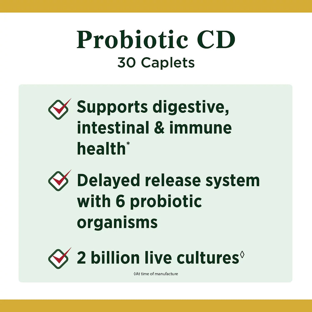 Controlled Delivery Probiotic Dietary Supplement, 30 Caplets U8651