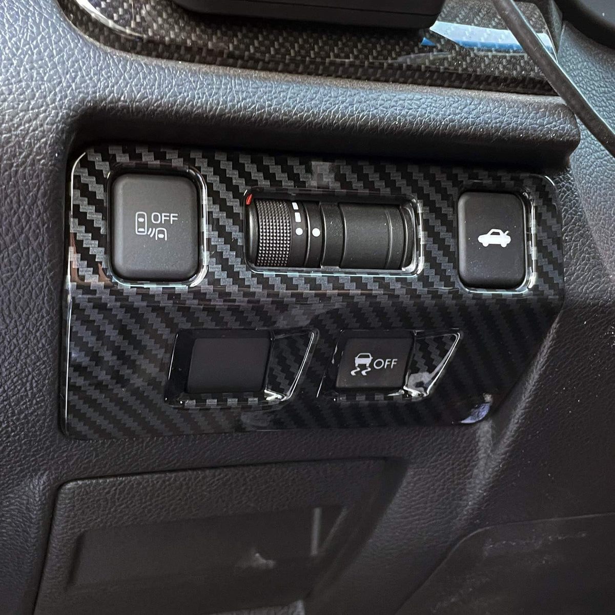 Carbon Fiber Grain Cover Trim Full Kit ABS 26pcs B525
