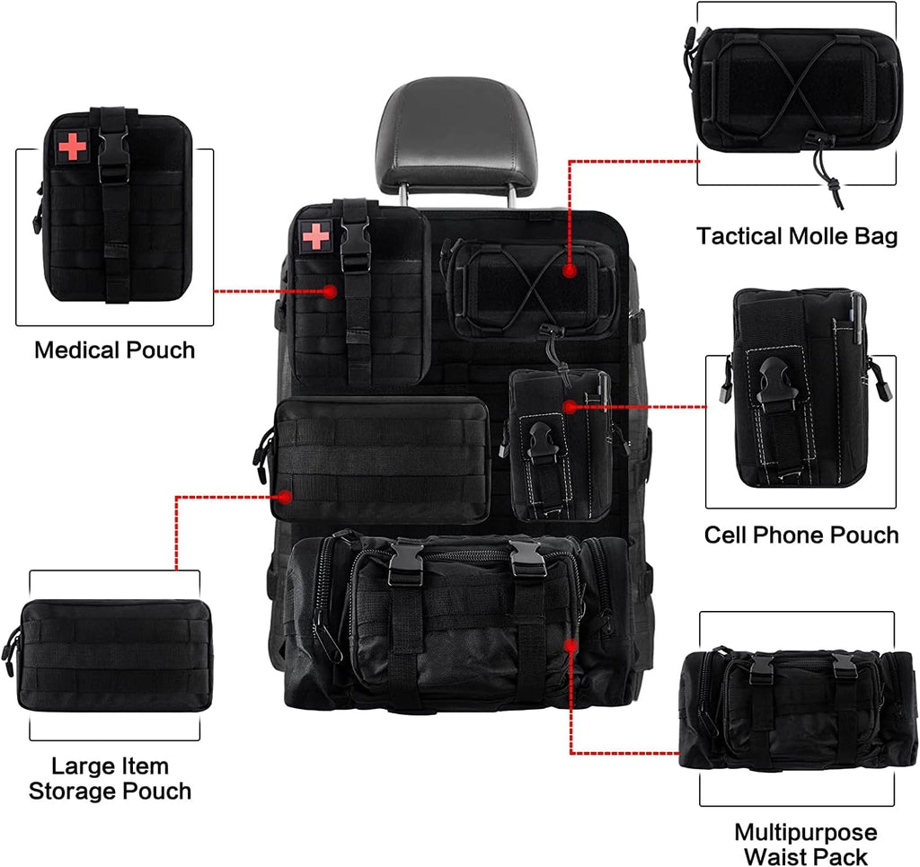 Front Seat Back Storage Bag Organizer with 5 Bags M8190