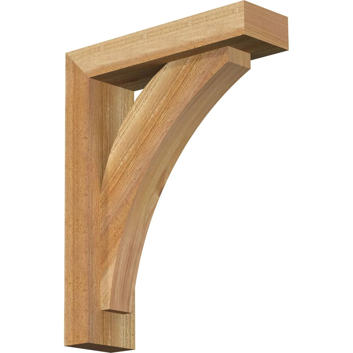Thorton Block Rough Sawn Bracket with Offset Brace, Western Red Cedar R641