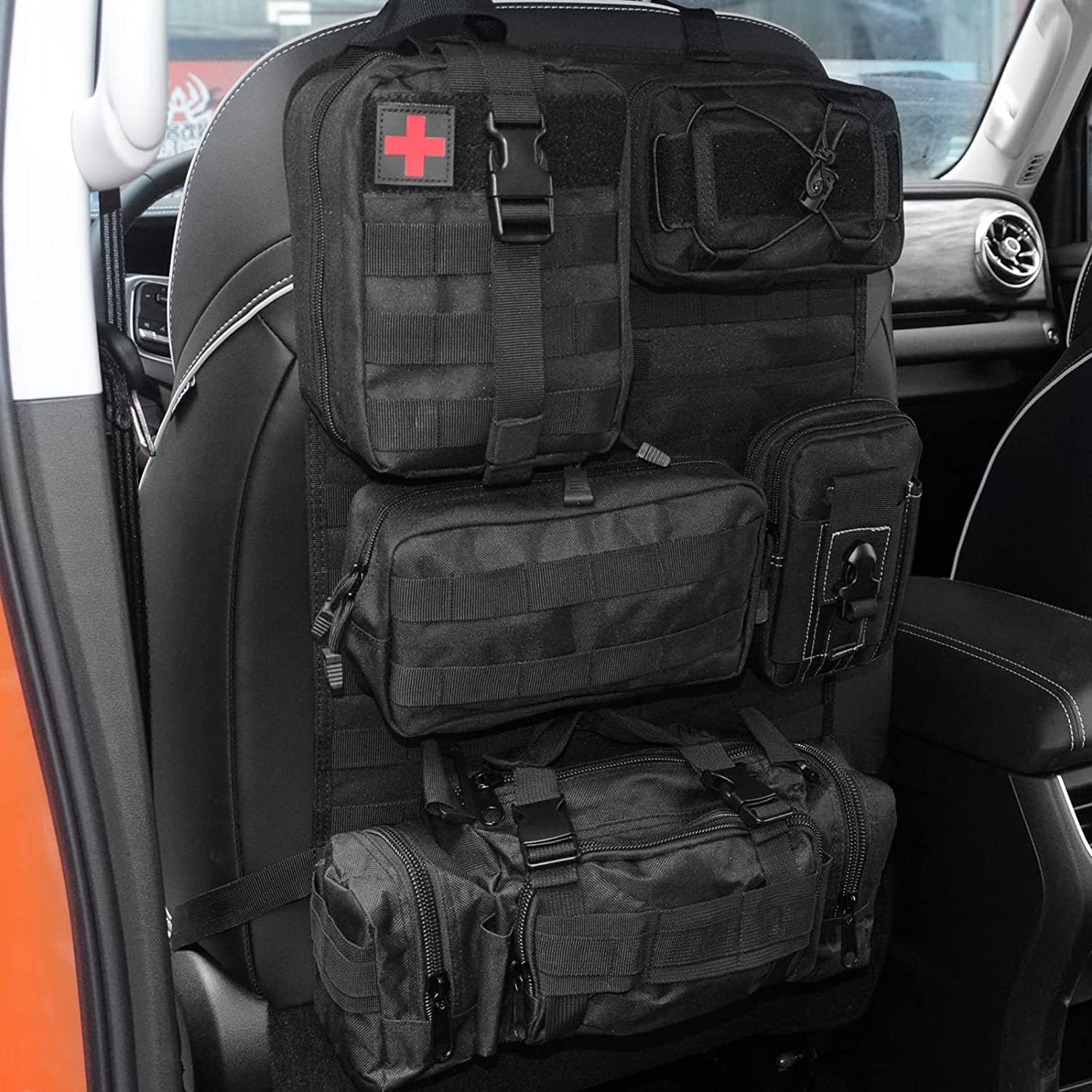 Front Seat Back Storage Bag Organizer with 5 Bags M8190