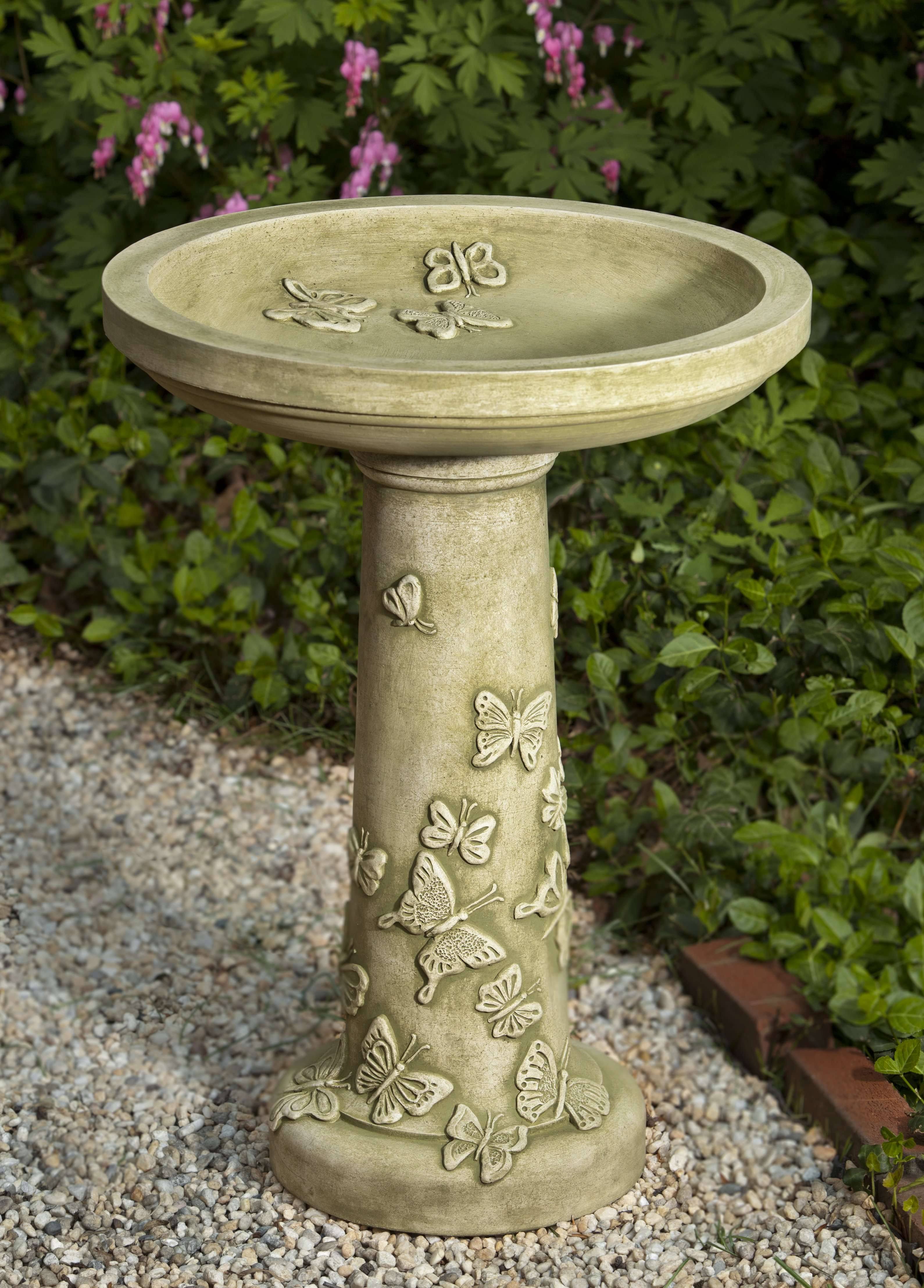 Butterflies Are Free Birdbath - English Moss I26636