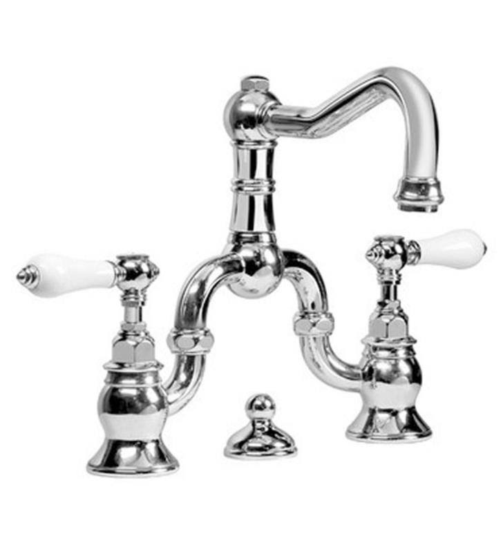 Polished Chrome Widespread Bridge Lavatory Faucet E2488