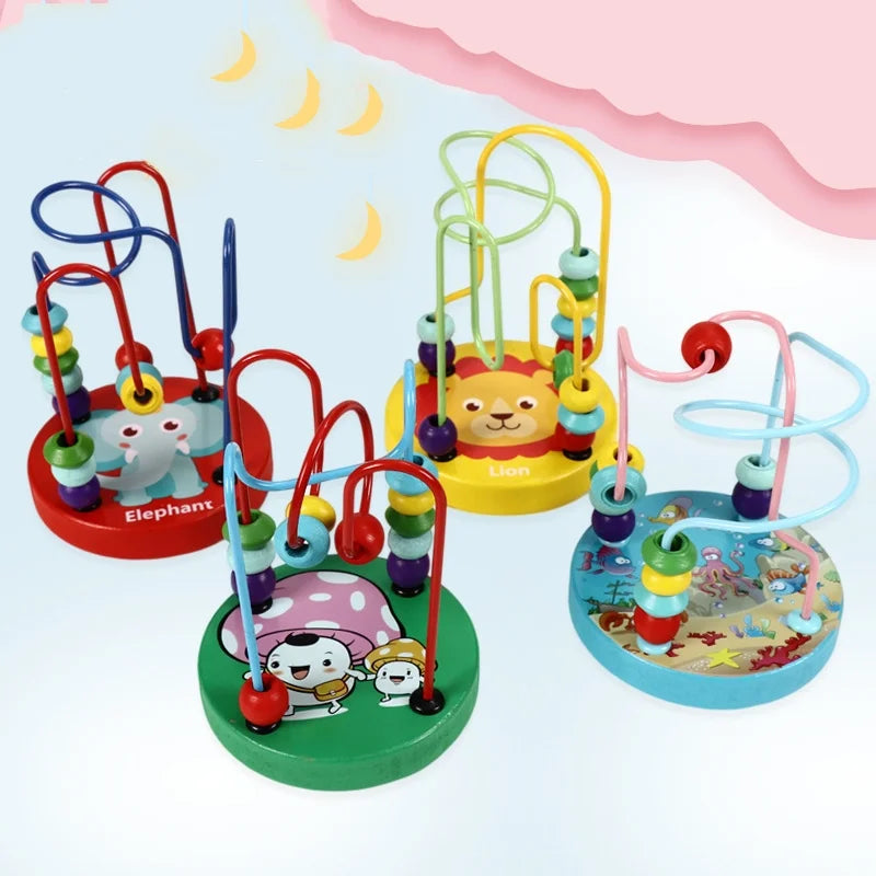 Wooden Colorful Bead Maze Toy A1778