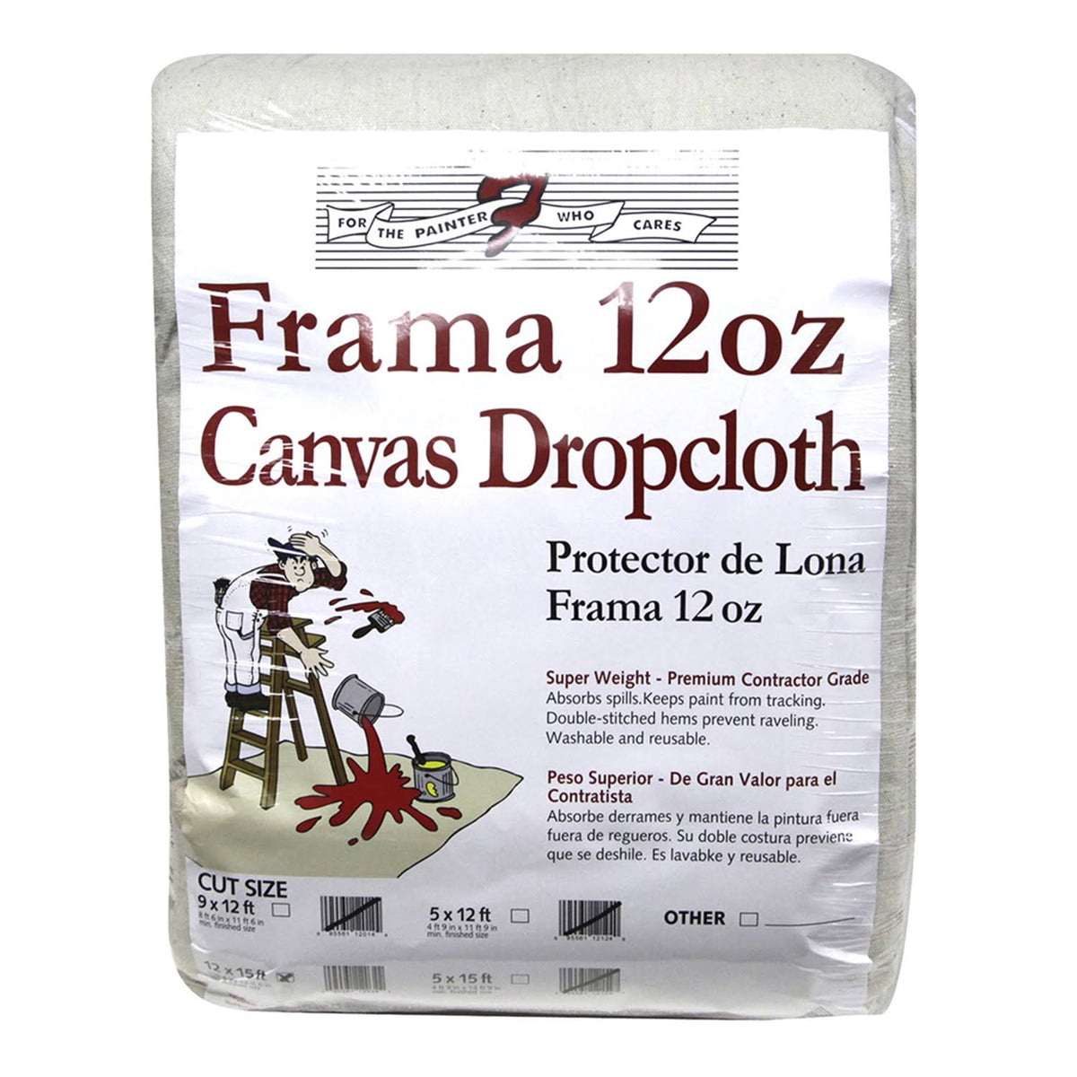 12 W x 15 Foot L Canvas Drop Cloth K1192