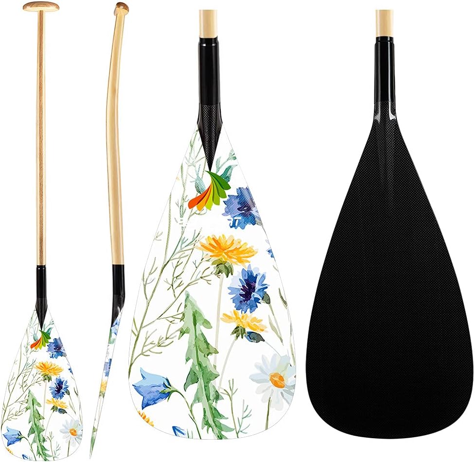 Carbon Blade Wood Bent Shaft Canoe Paddle Y89024
