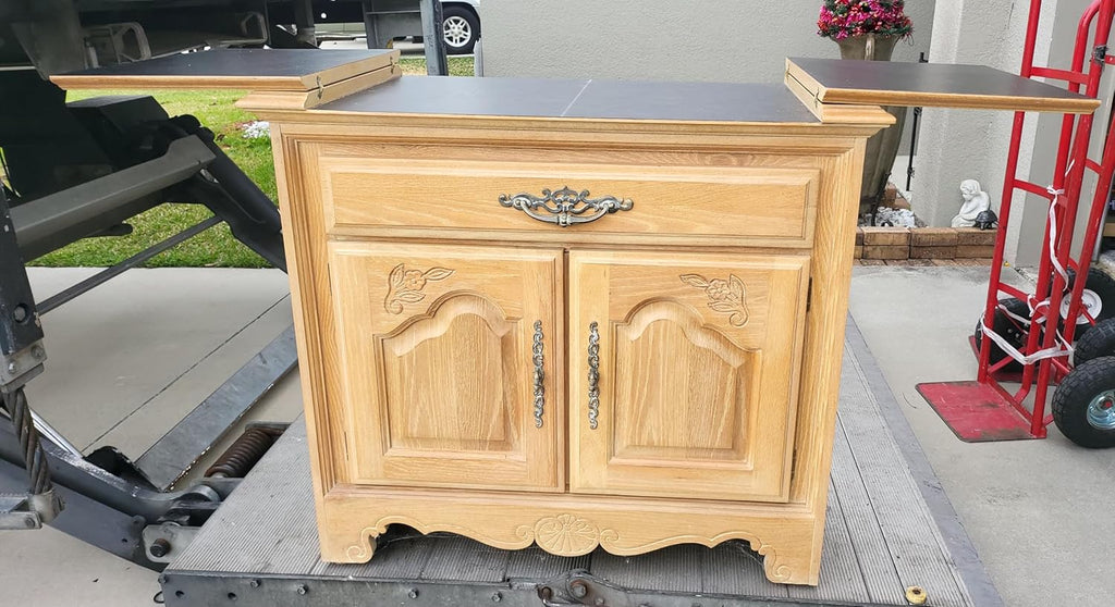 Flip Top Server Buffet, 38 inches, Storage Cabinet A523