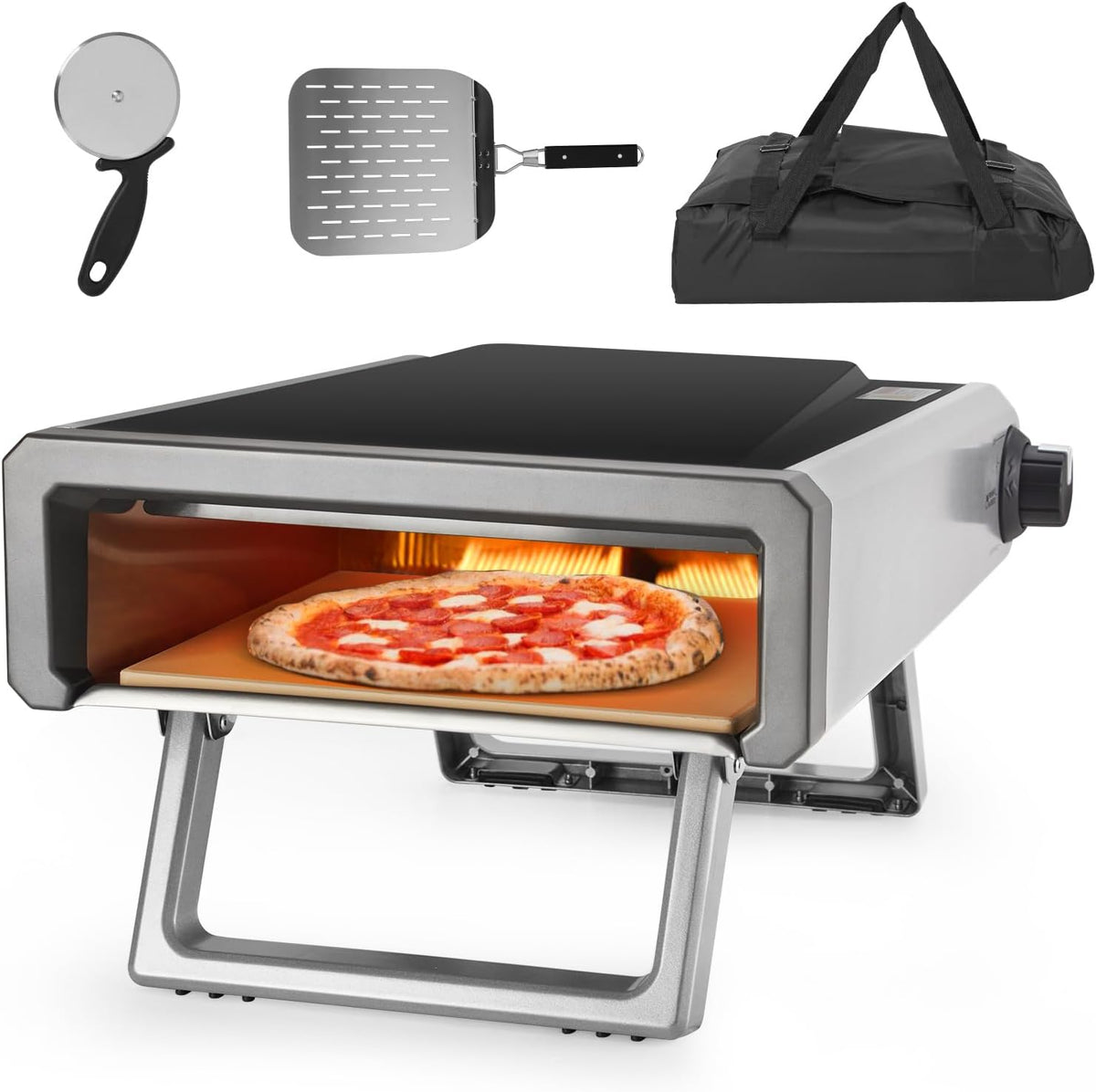 12" Stainless Steel Portable Pizza Oven P136499