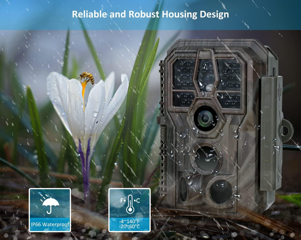 32MP 1296P Trail Camera with 100ft Night Vision V43903