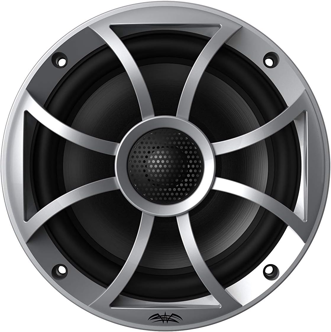 Marine AM/FM/BT Stereo with 2 Pair 6.5 inches Marine Coaxial Speakers, Silver Grill X121286