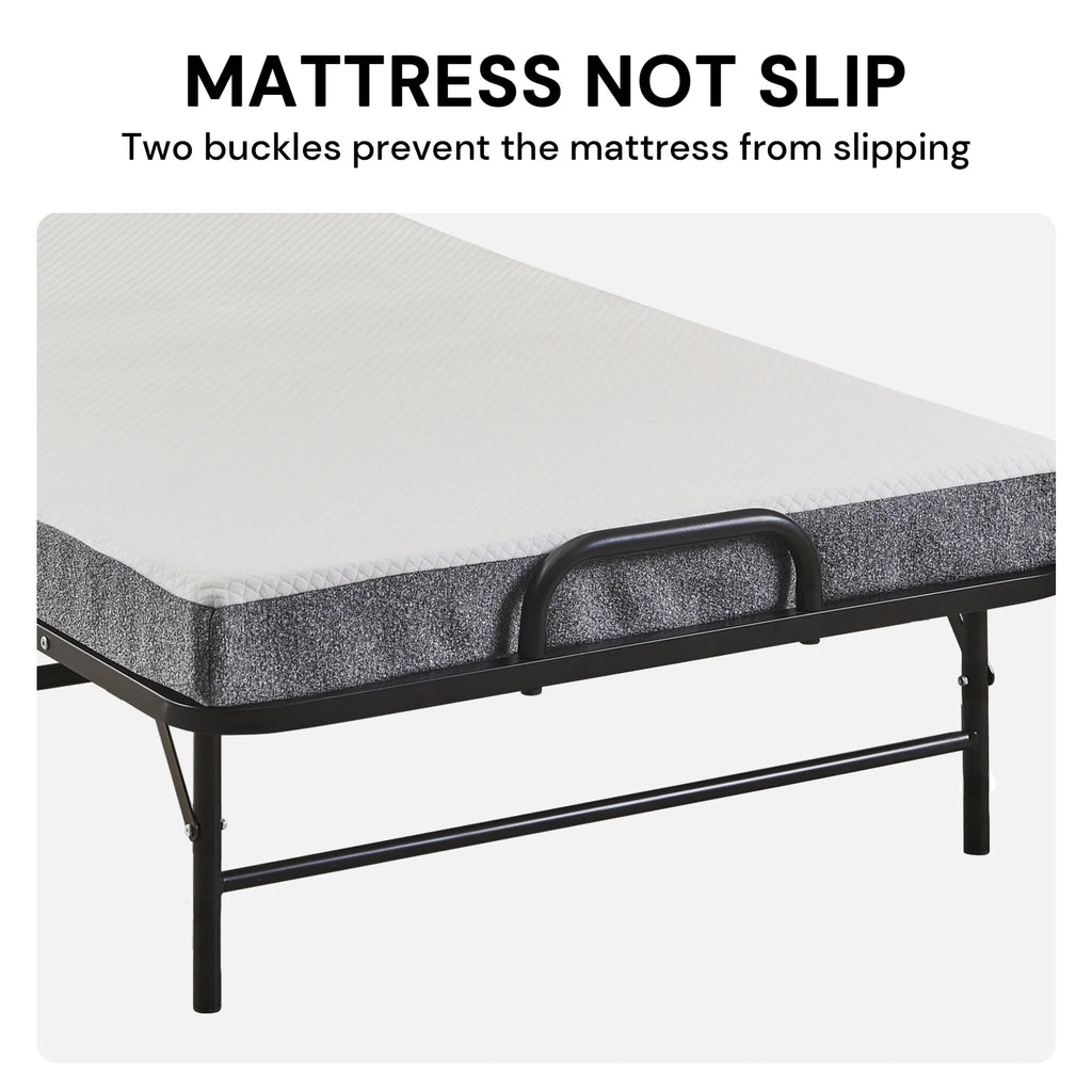 Folding Bed with 5" Memory Foam Mattress, Metal Frame R82142