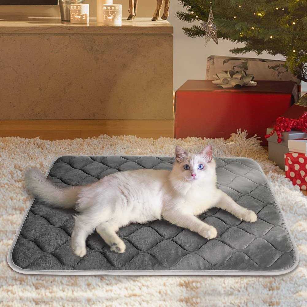 Self Heating Cat Mat Thermal Pet Bed Mat Self-Warming Pet Crate Pad D6234