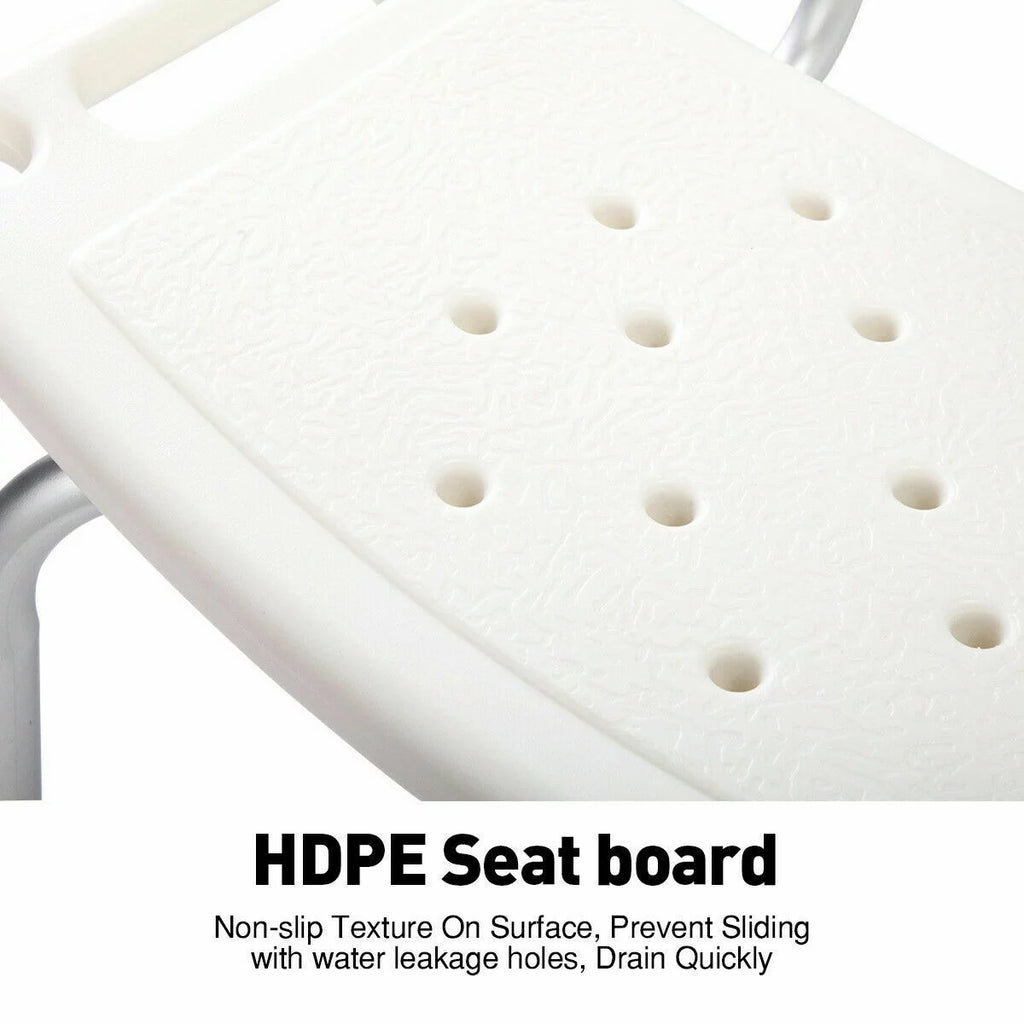 White 6 Adjustable Height Bath Shower Chair C52000