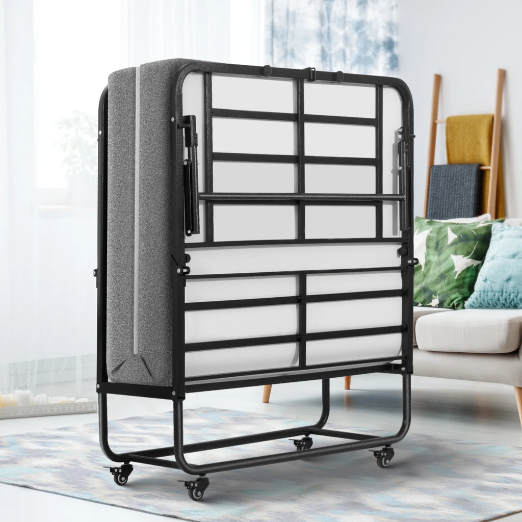 Folding Bed with 5" Memory Foam Mattress, Metal Frame R82142