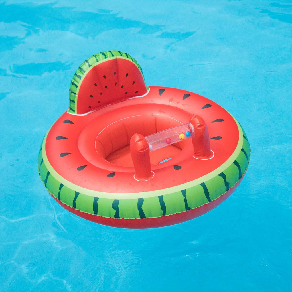 Red Green Watermelon Baby Seat Pool Inflatable Ride-On T419654