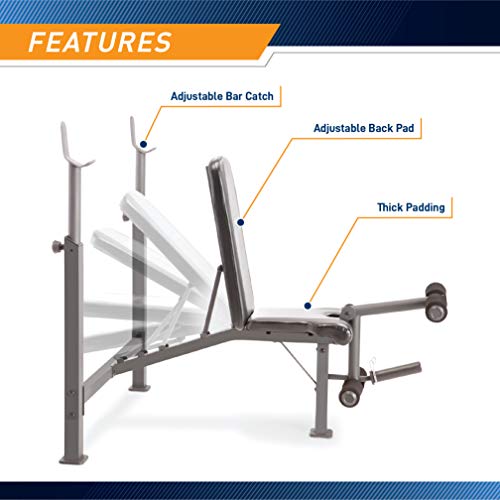 Olympic Weight Bench with Preacher Curl Pad and Leg Developer W2262
