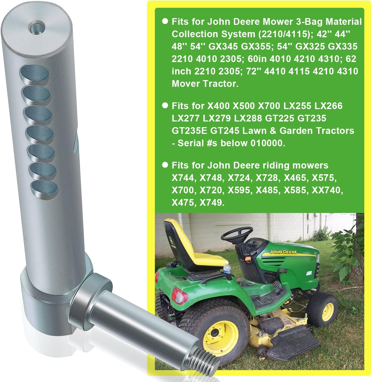 Mower Deck Gauge Wheel Arm Shaft Pack of 2 H7091