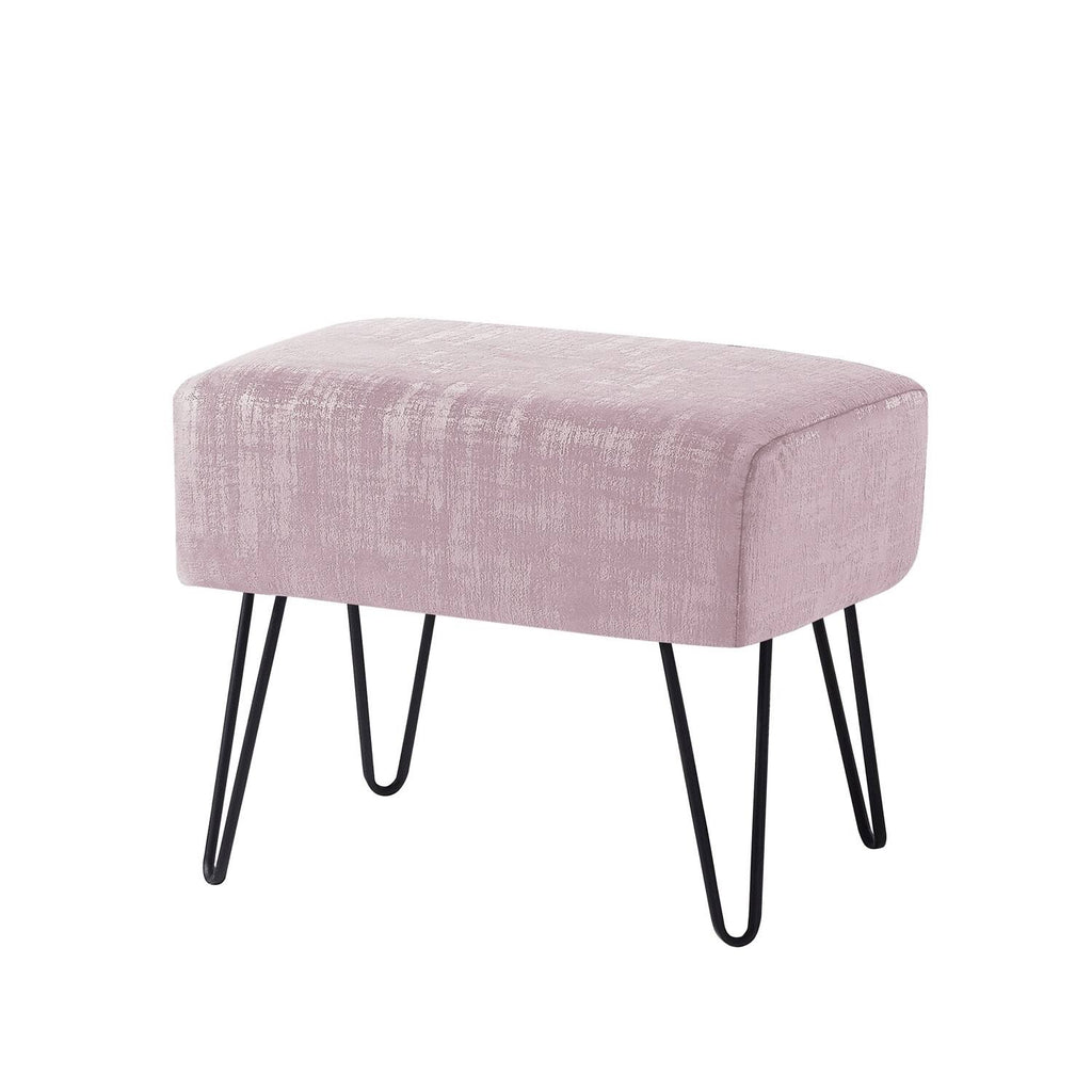 Textured Velvet Ottoman M18492