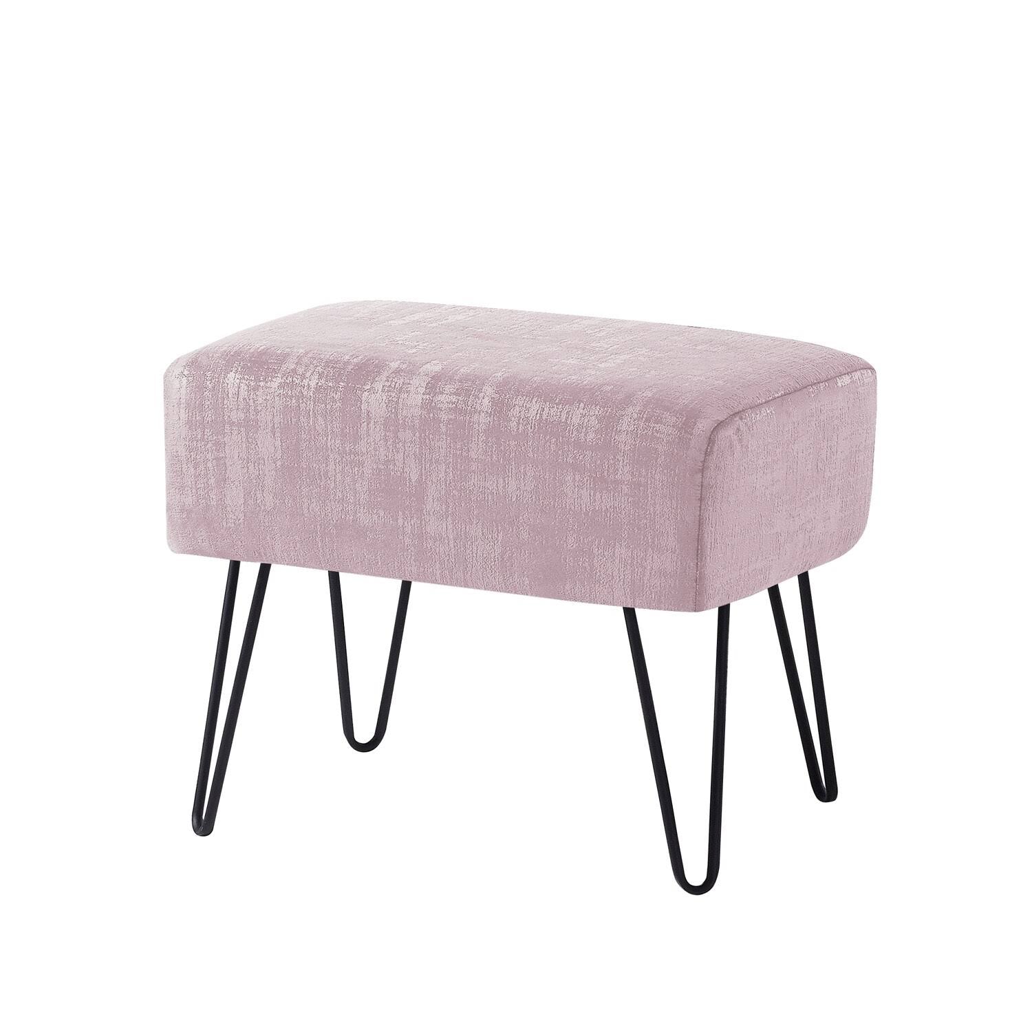 Textured Velvet Ottoman M18492