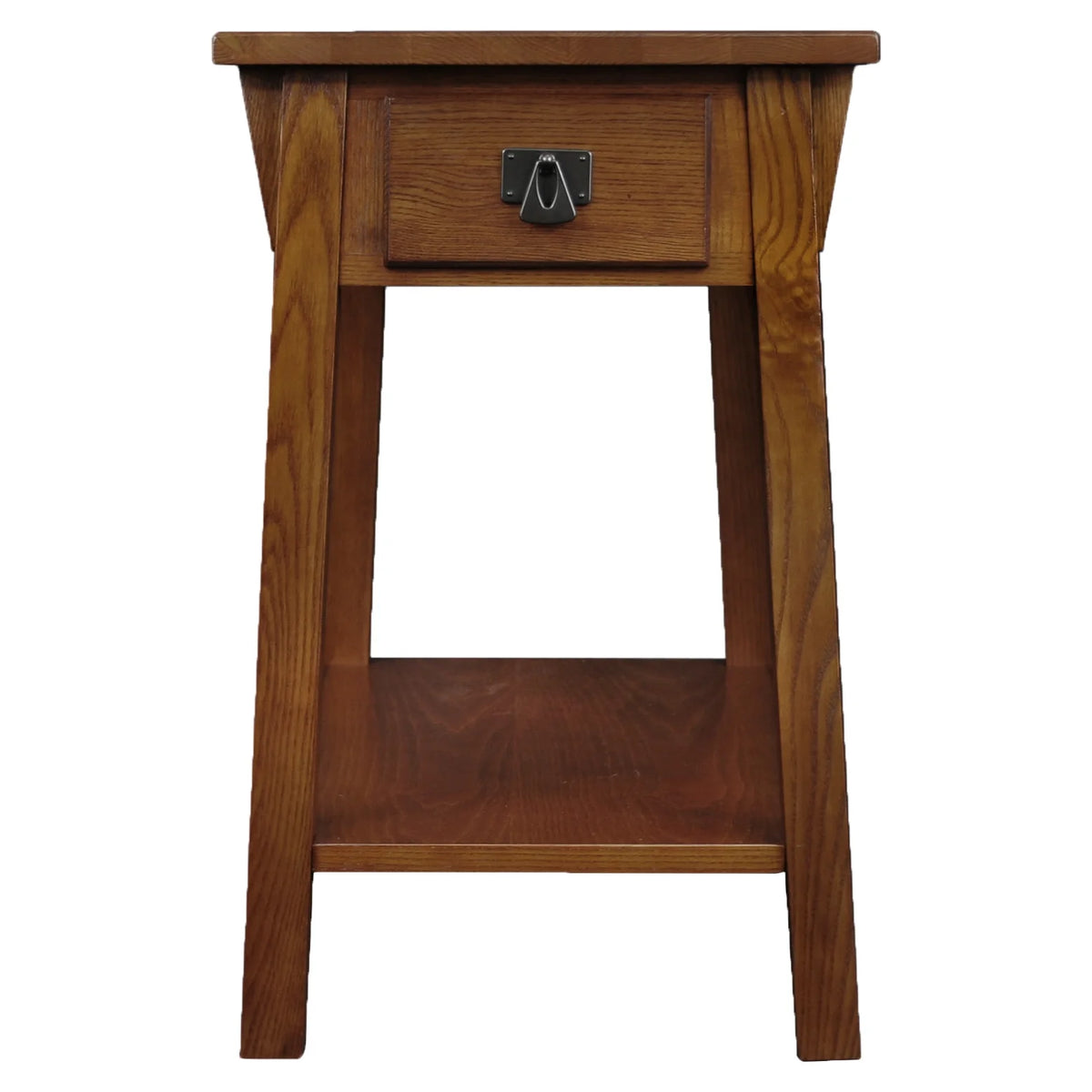 Mission End Table with Drawer Solid Wood Russet Finish R7527