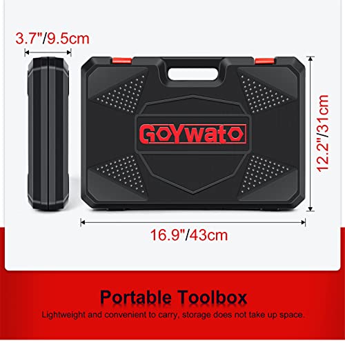 287PCs Hand Tool Set with Hammer, Pliers, Ratchet Wrench, Socket, Portable Tool Box Q38805