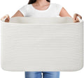 Rectangle Woven Cotton Rope Storage Basket B727