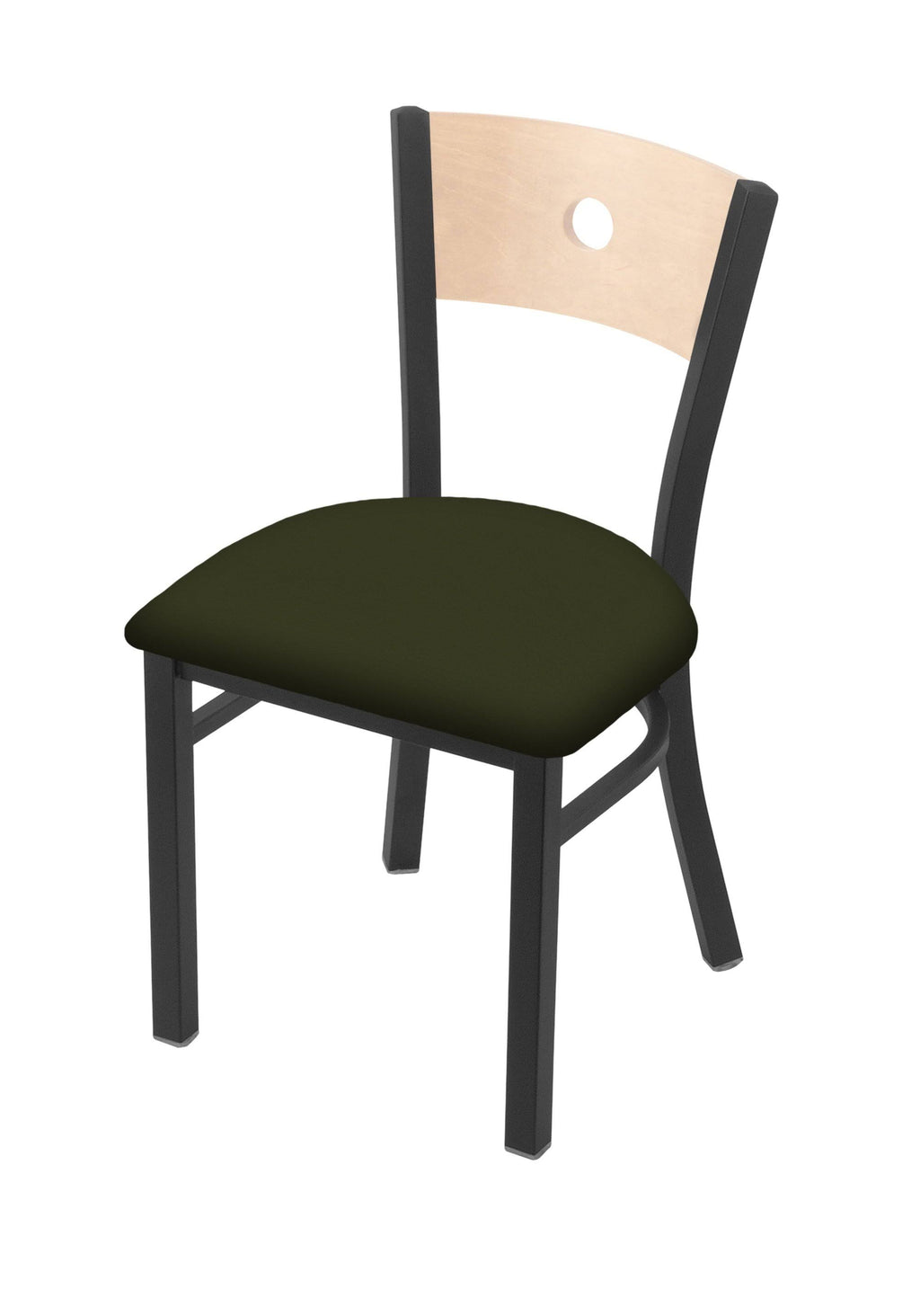 18x22 Chair with Pewter Finish, Natural Back, and Pine Seat I4161