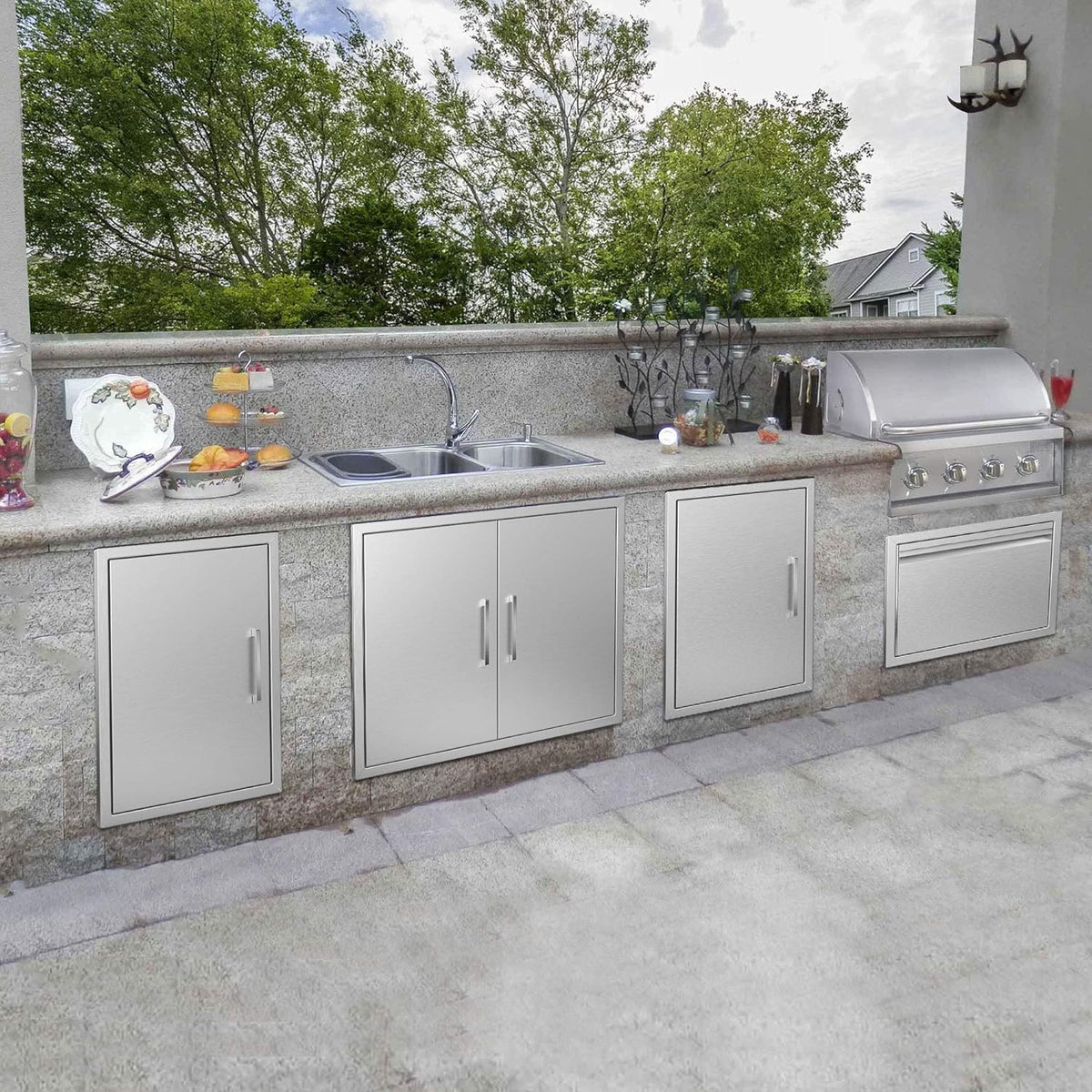 Stainless Steel BBQ Access Door 14 W x 20 H H796