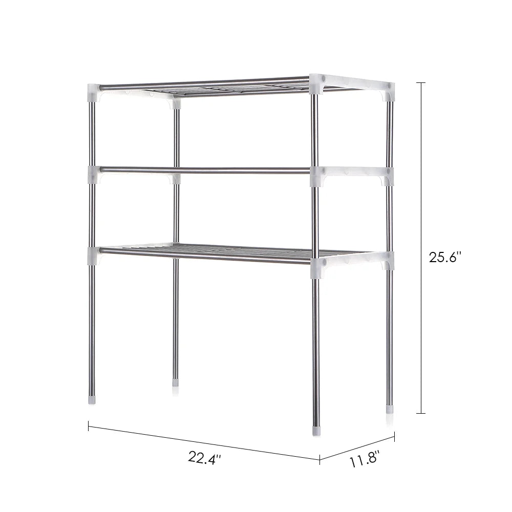 3-Tier Kitchen Storage Shelf Rack Microwave Oven Shelving Unit X844189