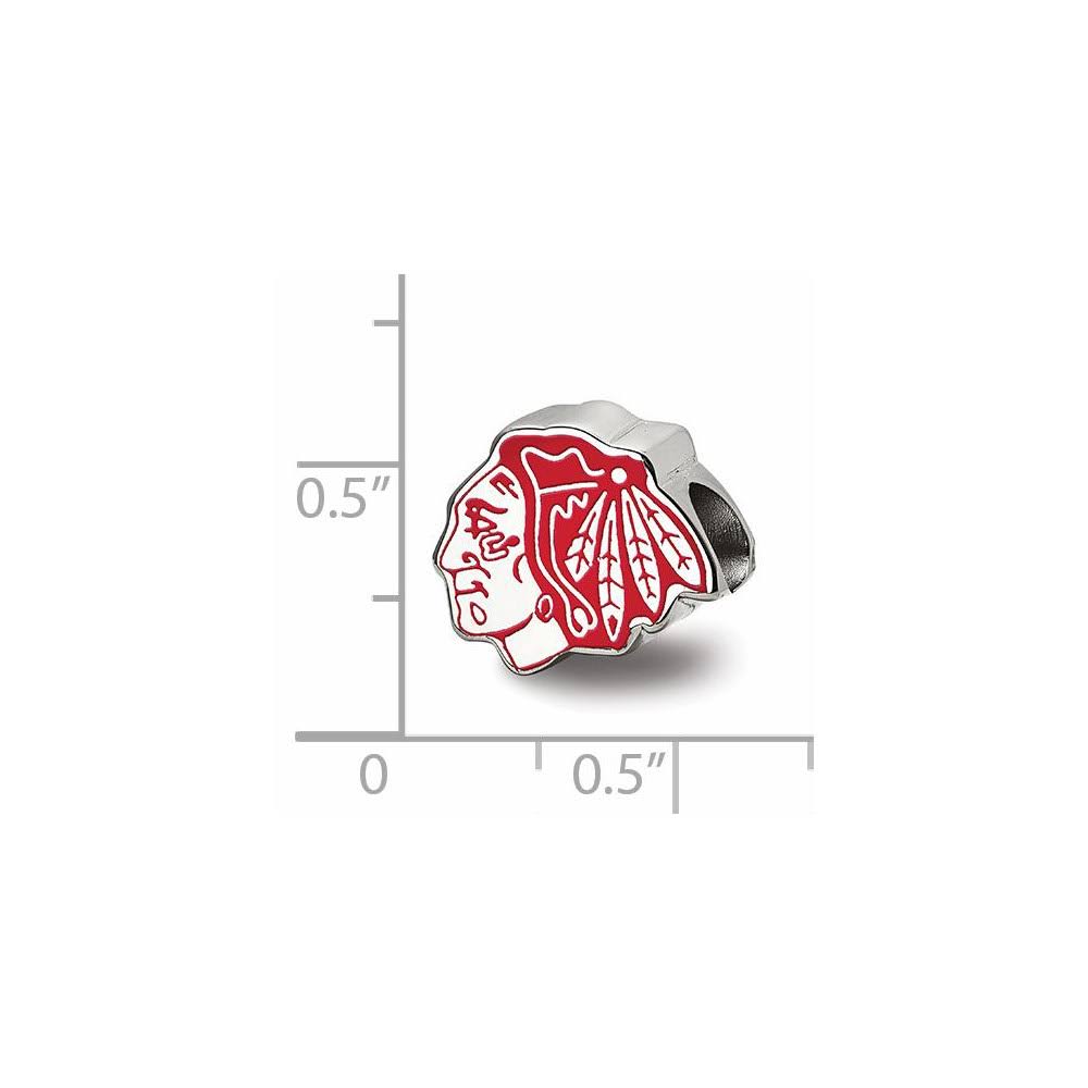Sterling Silver Enameled Logo Bead S964027