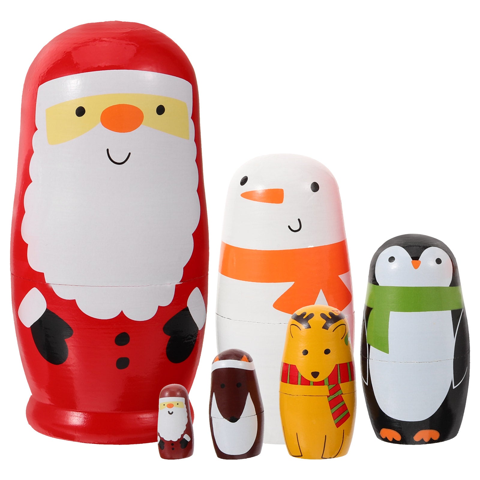 6pcs Handmade Wooden Matryoshka Dolls P160199