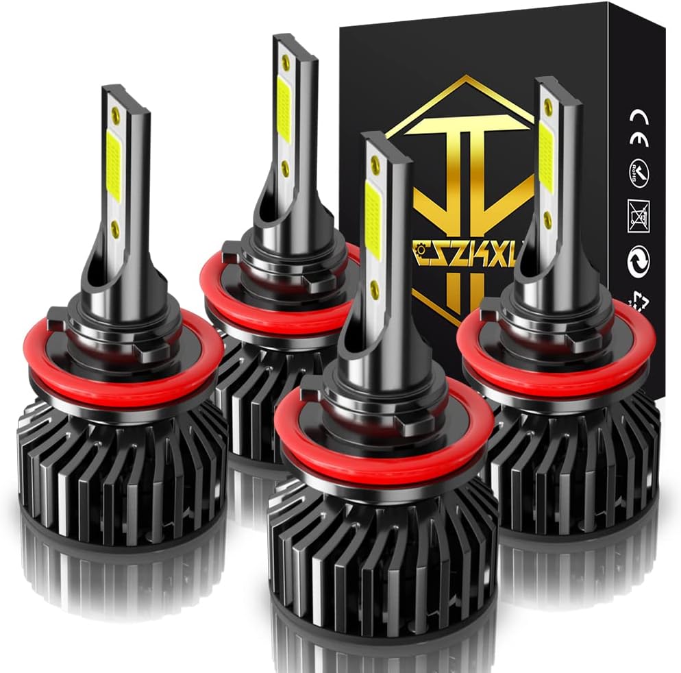 9003/H4 High/Low Beam LED Headlight Bulbs, H11/H16 LED Fog Light Bulbs, Pack of 4 N513