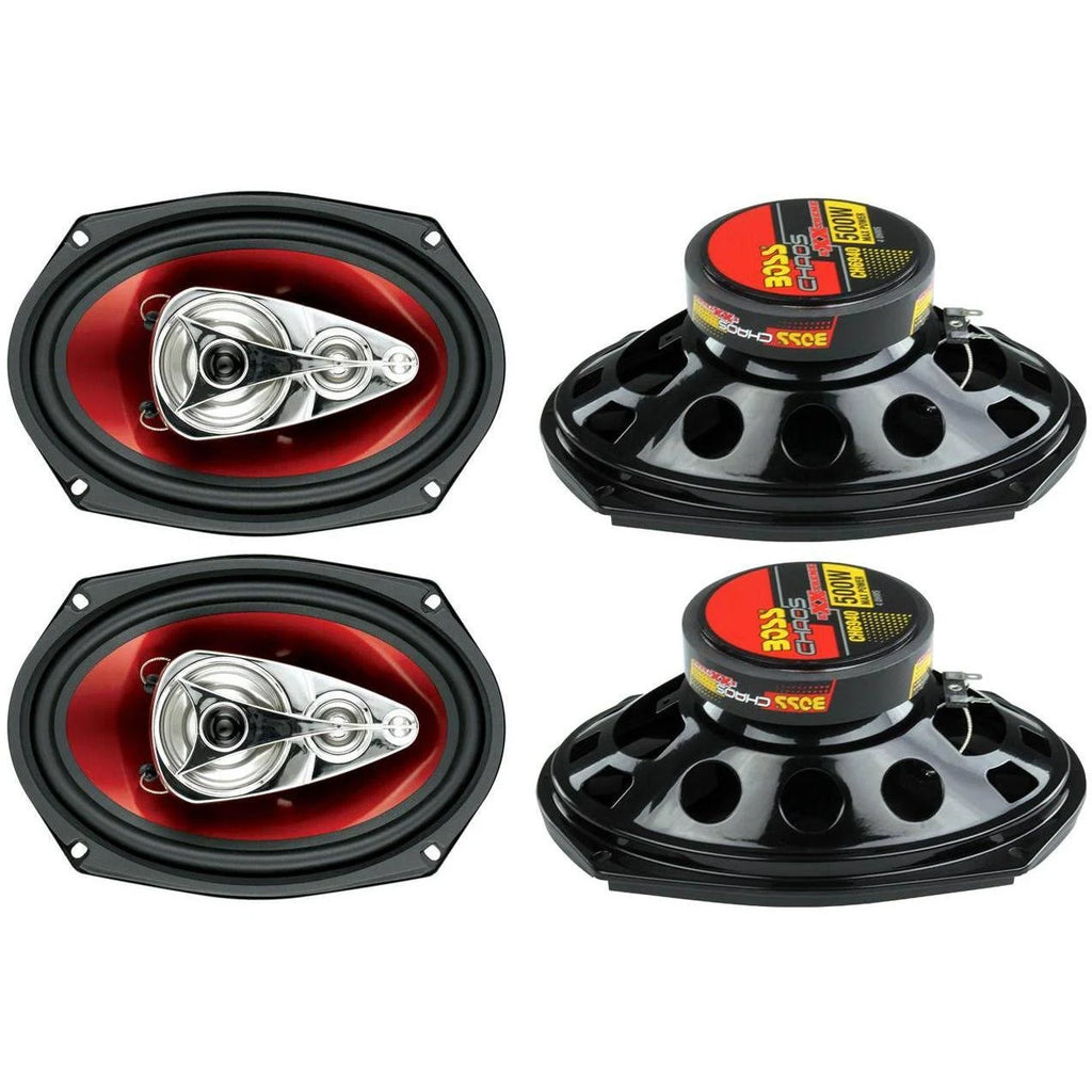 Red 4-Way Car Coaxial Speakers G330