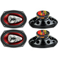 Red 4-Way Car Coaxial Speakers G330