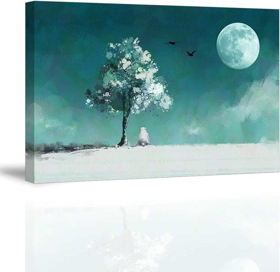 Red Lonely Lady Walk Along the Beach Shore Canvas Prints, Waterproof, 24x36 N297883