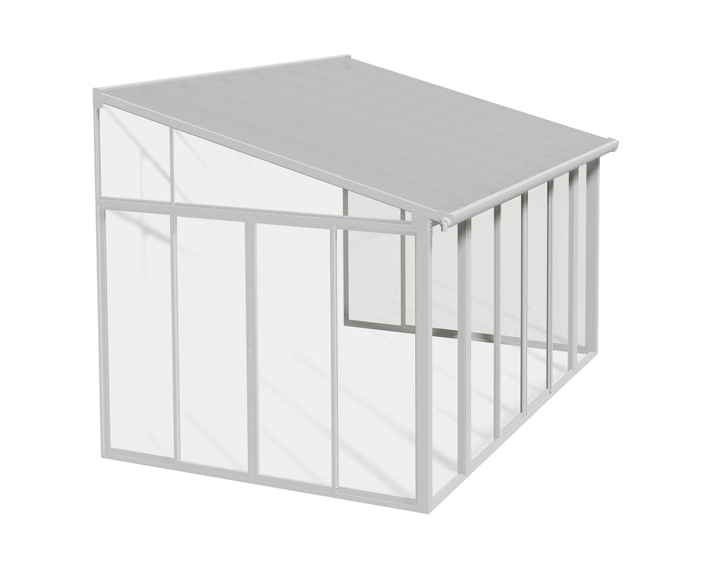 White Patio Enclosure with Screen Doors C542952