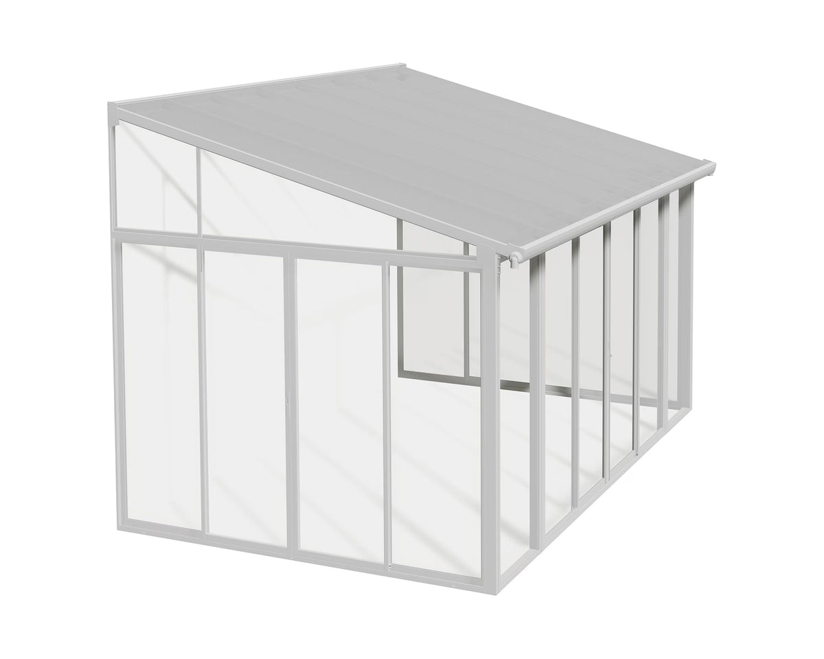 White Patio Enclosure with Screen Doors C542952