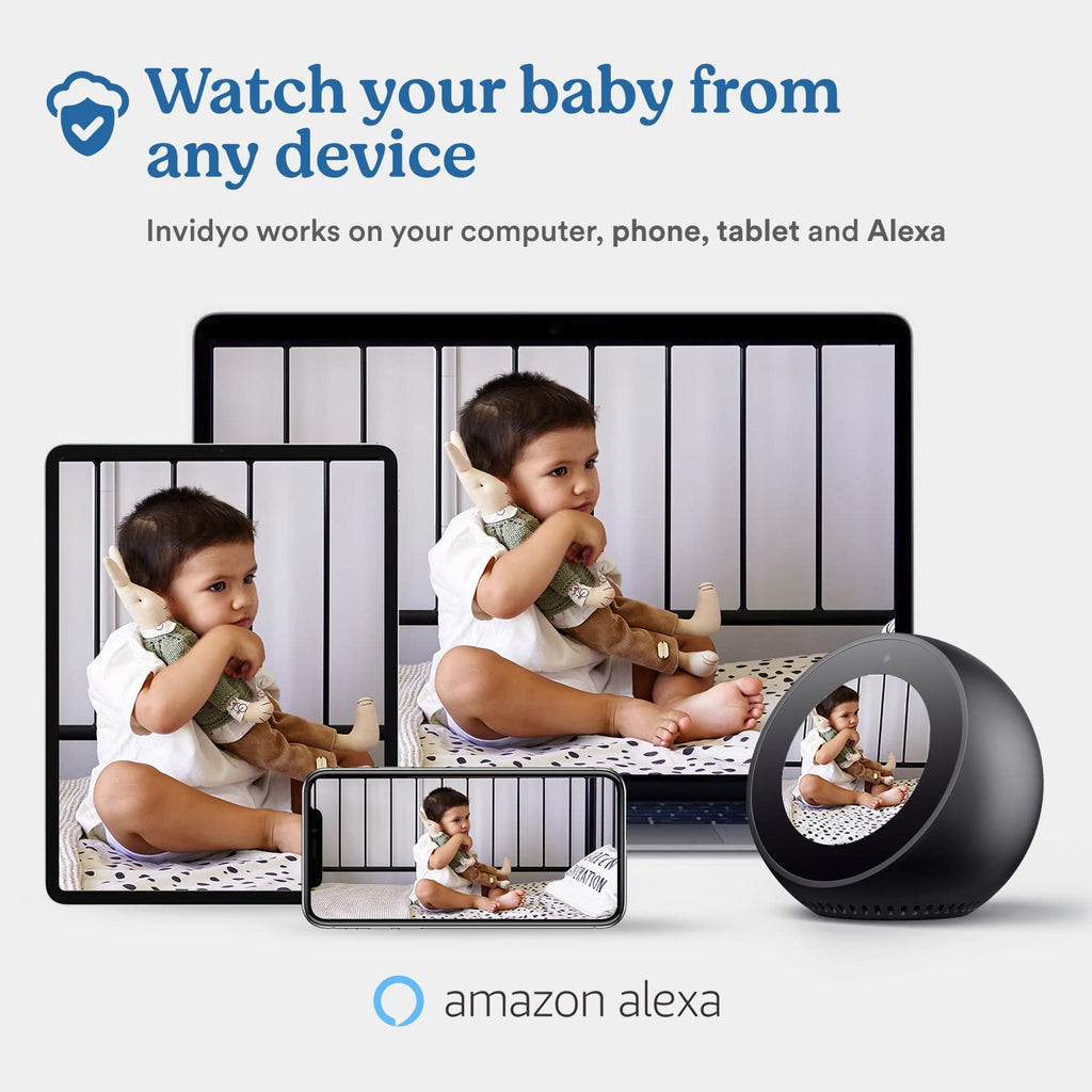 WiFi Baby Monitor with 1080P Full HD Camera, Night Vision, Two Way Talk, Temperature Sensor O89147