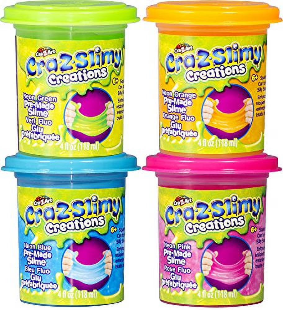 4 Pack Premade Slime, 4 Oz Cans P678