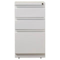 3 Drawer Mobile File Cabinet in White D800