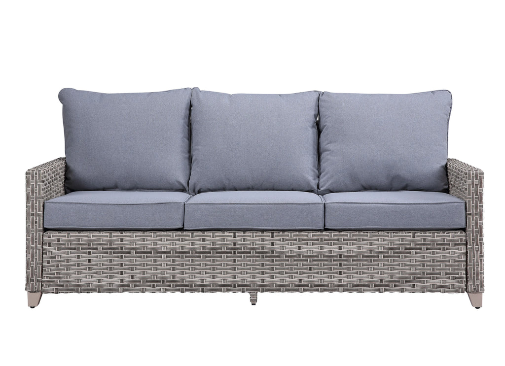 Gray Fabric Patio Sofa Set Z659