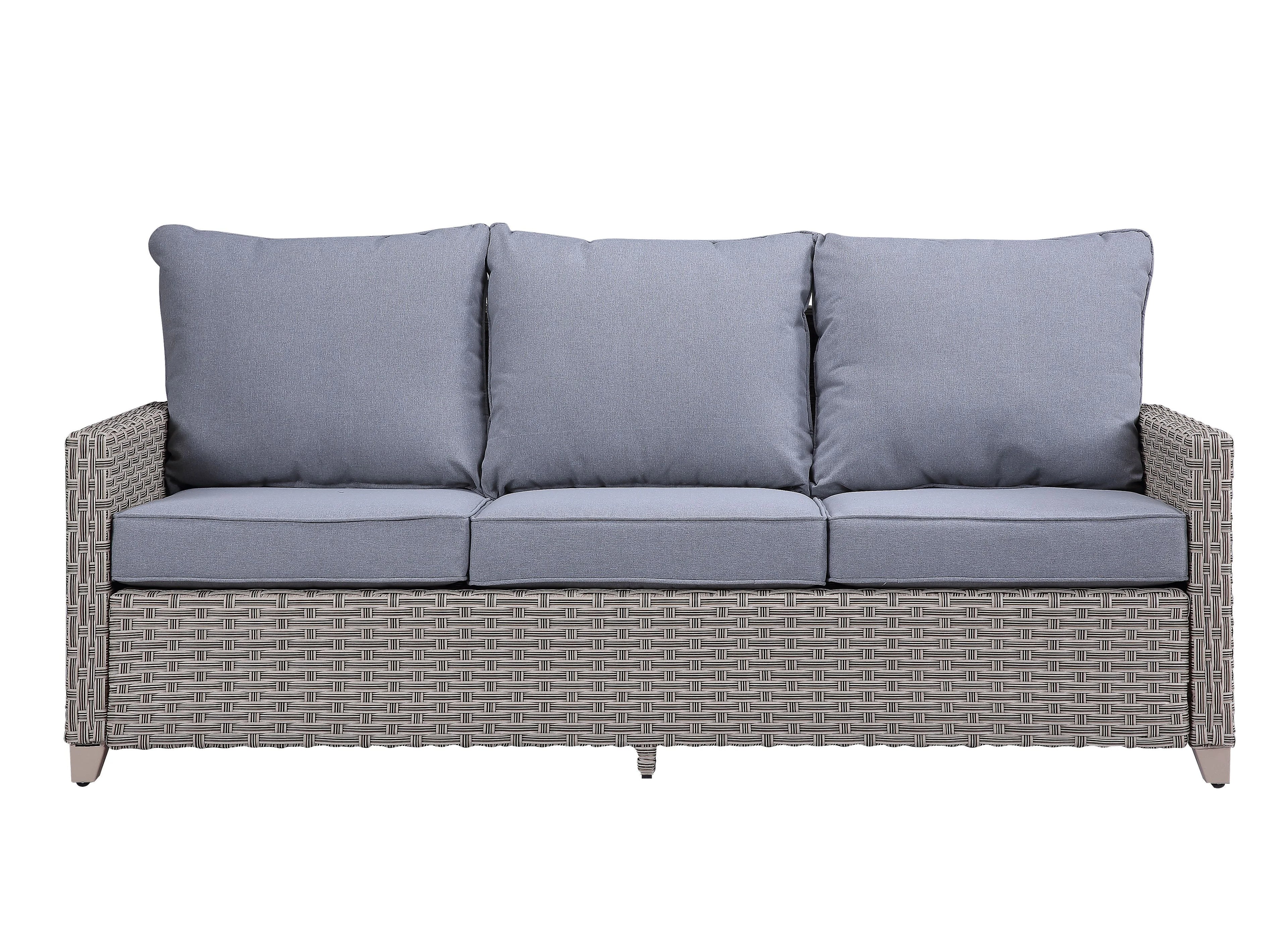 Gray Fabric Patio Sofa Set Z659