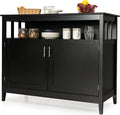 Black Freestanding Buffet Cabinet with Adjustable Shelf, 45 x 20 x 36 inches V3534