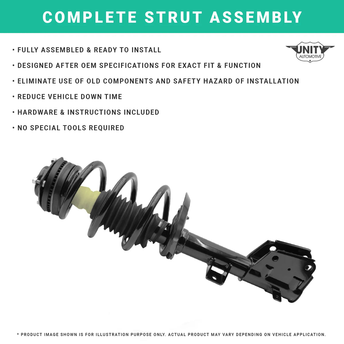 Front & Rear Complete Strut Assembly Shock Kit W875489